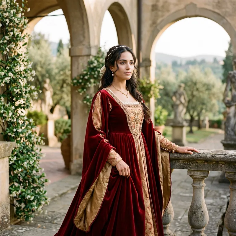 Ethereal Beauty in Renaissance Gown | Botticelli-style Portrait Ethereal Beauty in Renaissance Gown | Botticelli-style Portrait