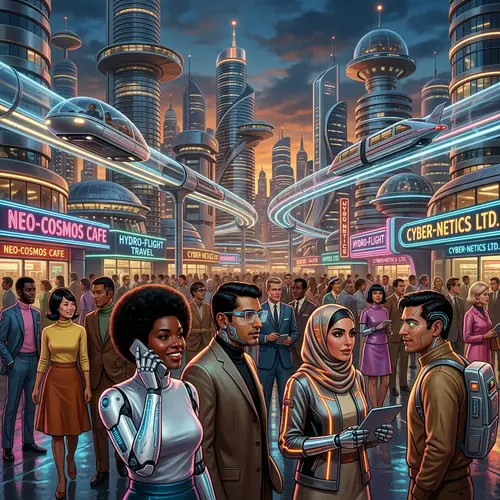 Human Cybernetics in Retro-Futuristic World