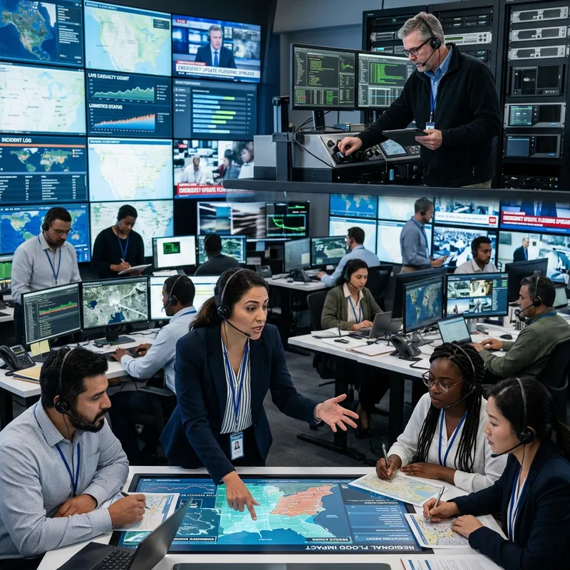 Diverse Crisis Management Team in Action