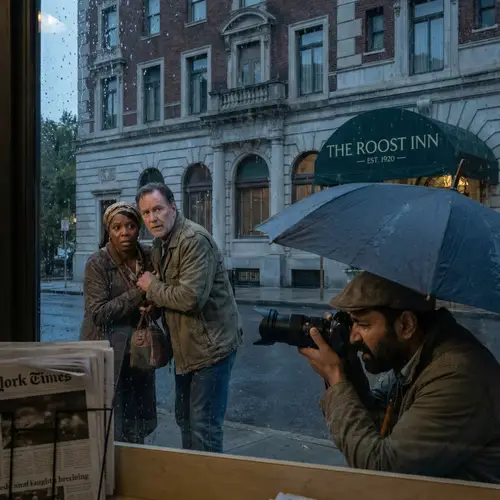 Intriguing Image: Mixed Couple Sneaking Into Hotel