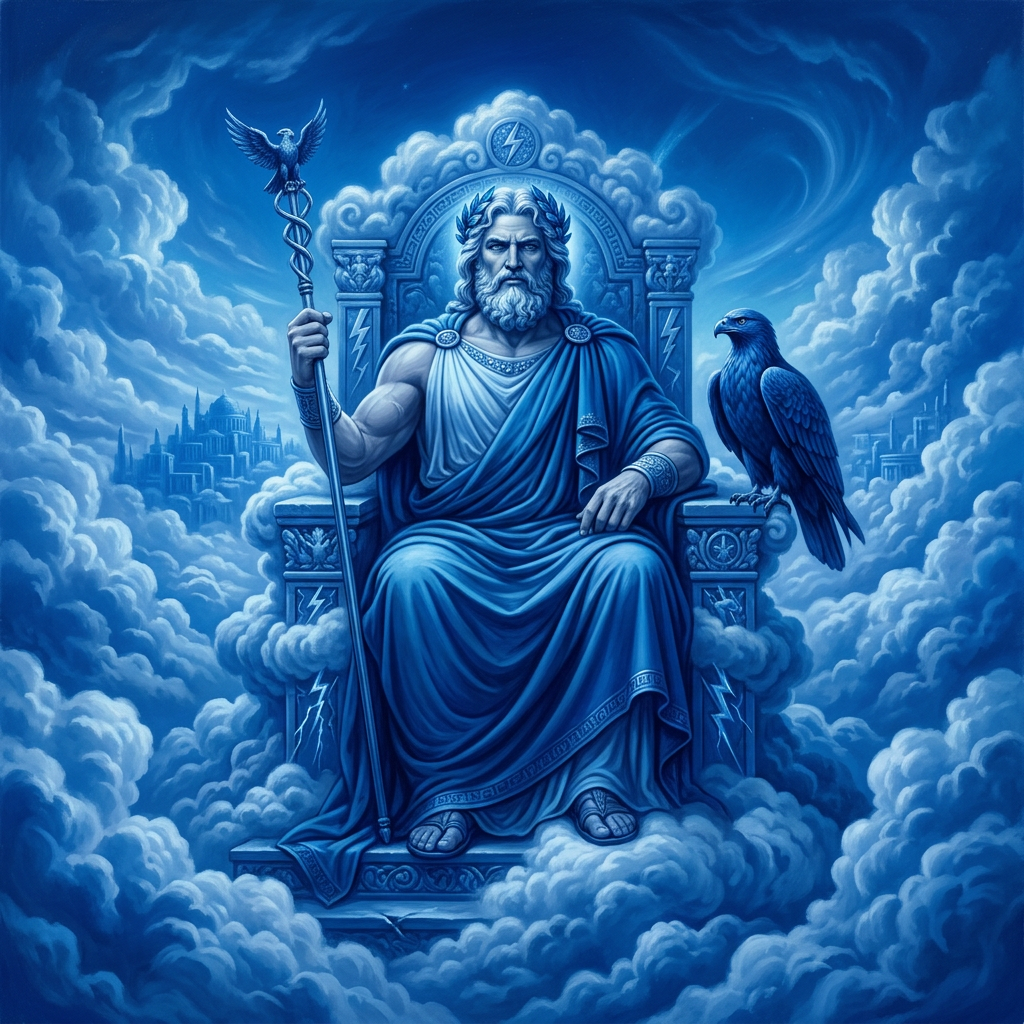 Zeus: The God of Thunder on His Throne | AI Art Generator | Easy