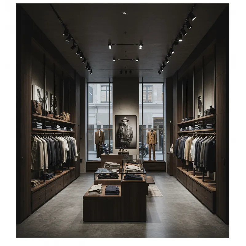Men's Clothing Store Design Inspiration
