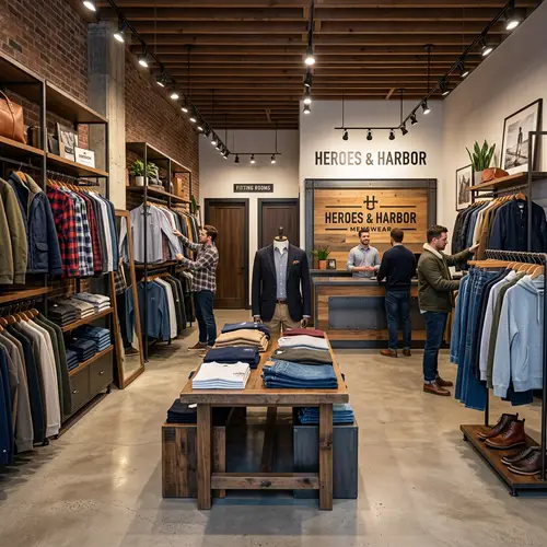 Men's Clothing Store Design Inspiration