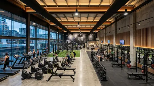Stunning Urban Modern Gym Design Photography
