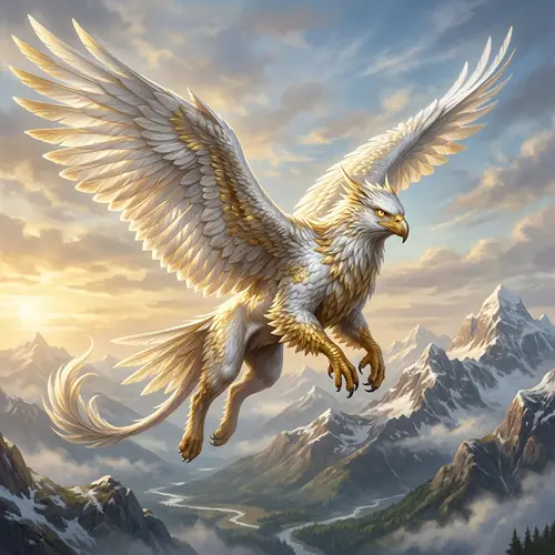 Mythical Winged Creature: Golden-Eyed Eagle