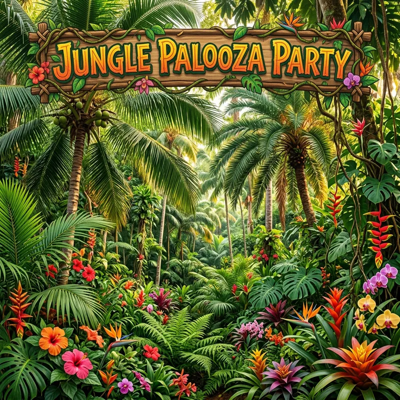 Jungle Palooza Party in Lush Jungle Setting