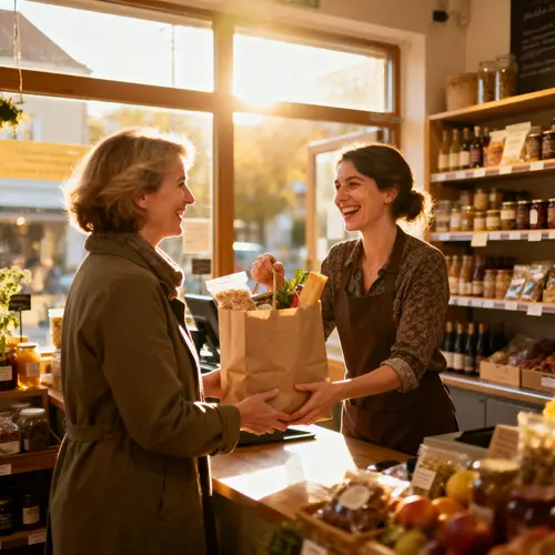Joyful Shopping Experience in a Vibrant Store