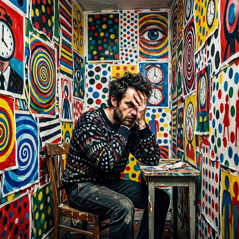 Man in Depression: Obsession & Disruption with Yayoi Kusama Style