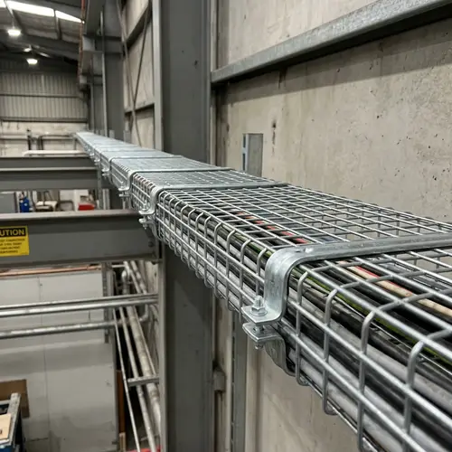 Mesh Cable Tray Cover with Clamps - 1500mm Long