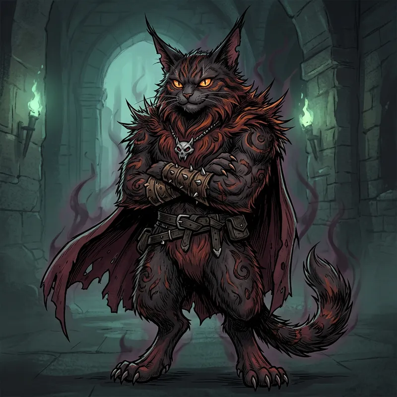 Furry Demon Anthropomorphic Cat Artwork