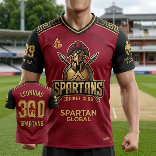 Spartans Cricket Jersey Design
