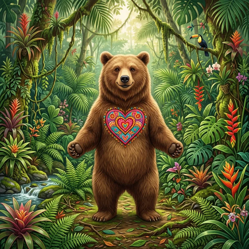 Billoo, the Big-Hearted Bear in Lush Green Jungle