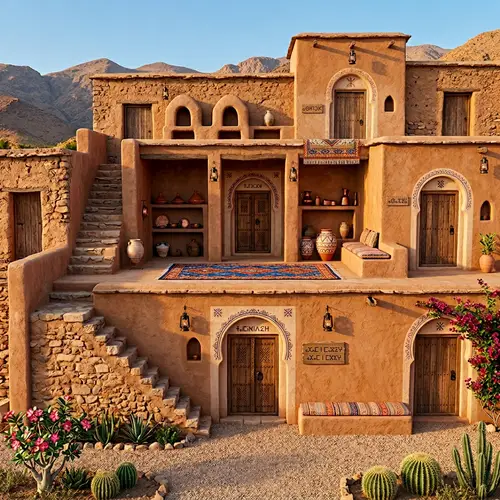 Enhancing Amazigh Style Mountain Home Facade