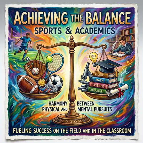 Balancing Sports and Academics Poster | Harmony of Physical and Mental Pursuits