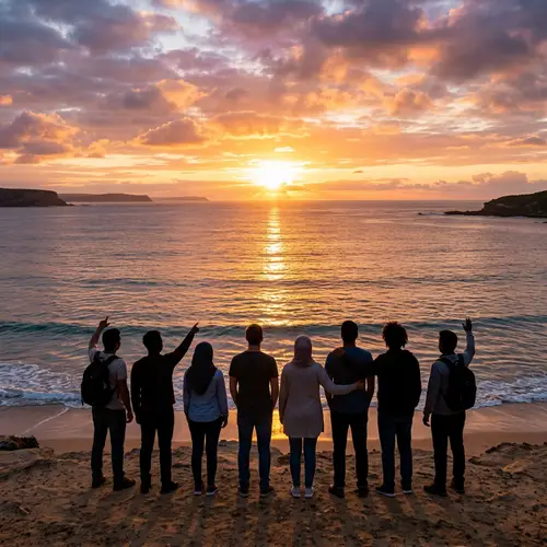 Dramatic Sunrise Over Serene Ocean: Symbol of Promise & Unity