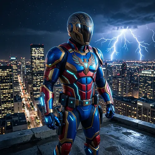 Kamen Raider GodGau - Superhero with Vibrant Armored Suit