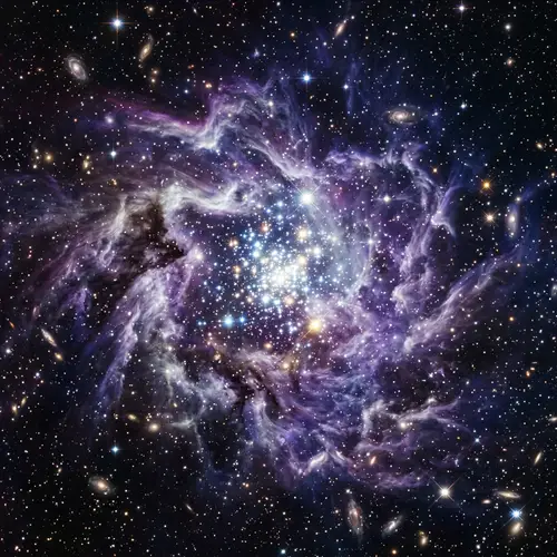 Galaxy Nebula Cosmic Space Scene | Deep Space Exploration