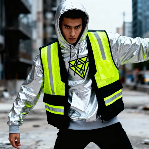 Urban Reflective Vest Hoodie - Stylish & Safe
