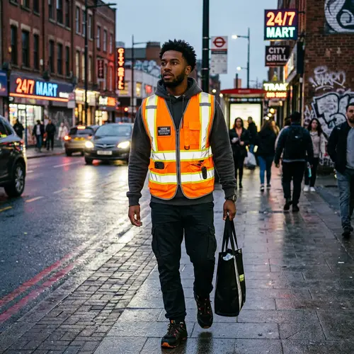 Urban Reflective Vest Hoodie - Stylish & Safe