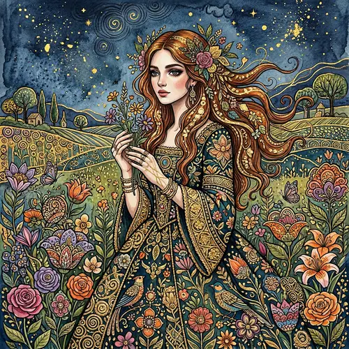 Stunning Portrait of a Young Woman in a Garden