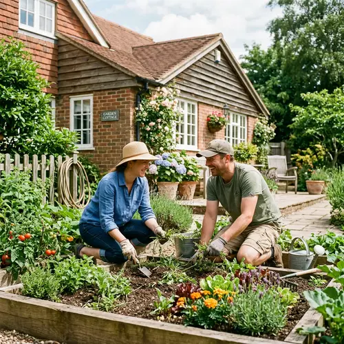 Couple Weeding Together at Home