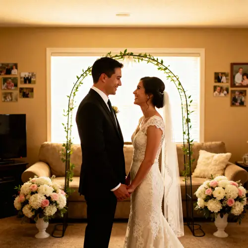 Couple Weeding Together at Home