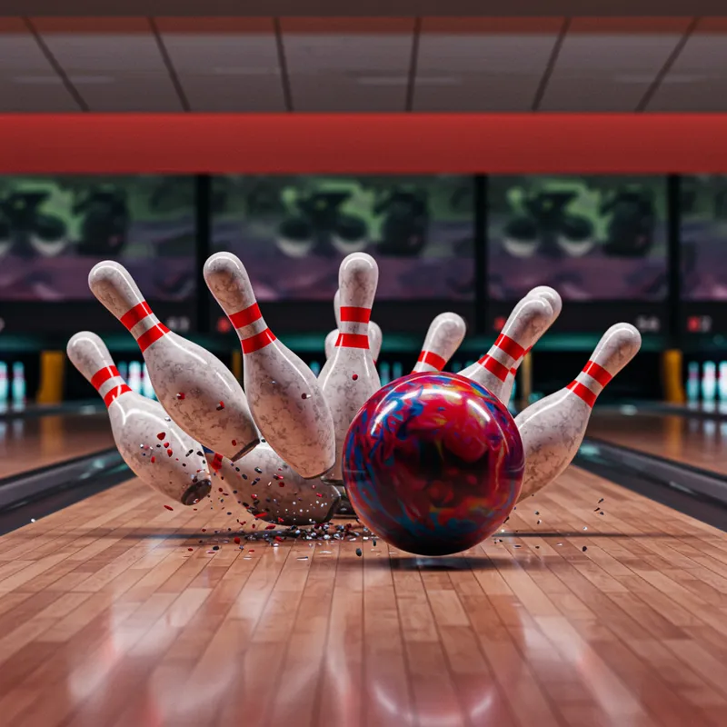 Dynamic Bowling Ball Action Shot