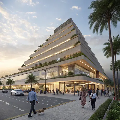 Dynamic 5-Story Mall Inspired by Huaca Architecture