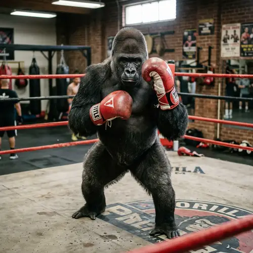Boxing Gorilla: Power and Strength