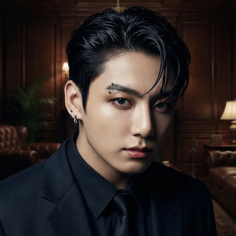 Charming Mafia Leader in Semi-Realistic Style