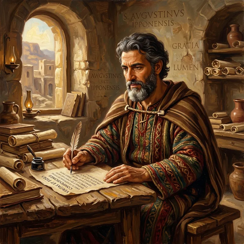 Portrait of St. Augustine: 374 A.C.E. Amazigh Heritage Portrait of St. Augustine: 374 A.C.E. Amazigh Heritage