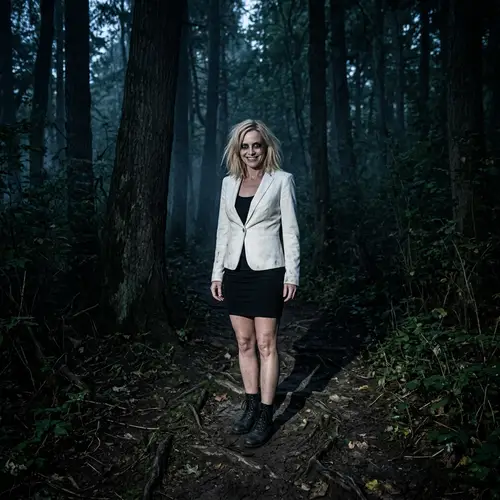 Creepy Lady in White Suit: Dark Forest Mystery