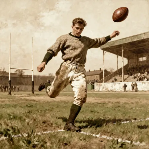 Vintage Football Player Illustration | Early 20th Century