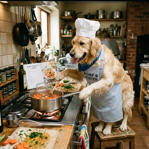 Cute Dog Chef: Cooking Adventures in the Kitchen