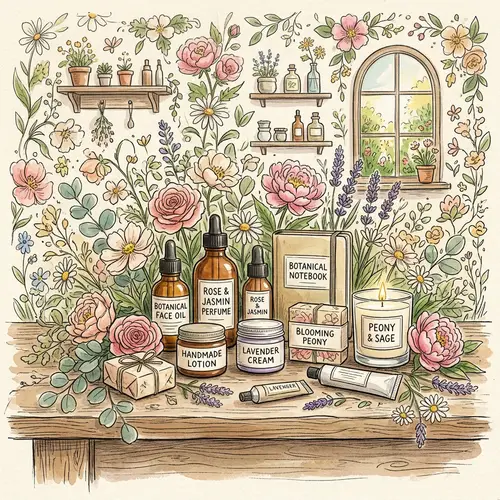 Product Flowers Drawing Background