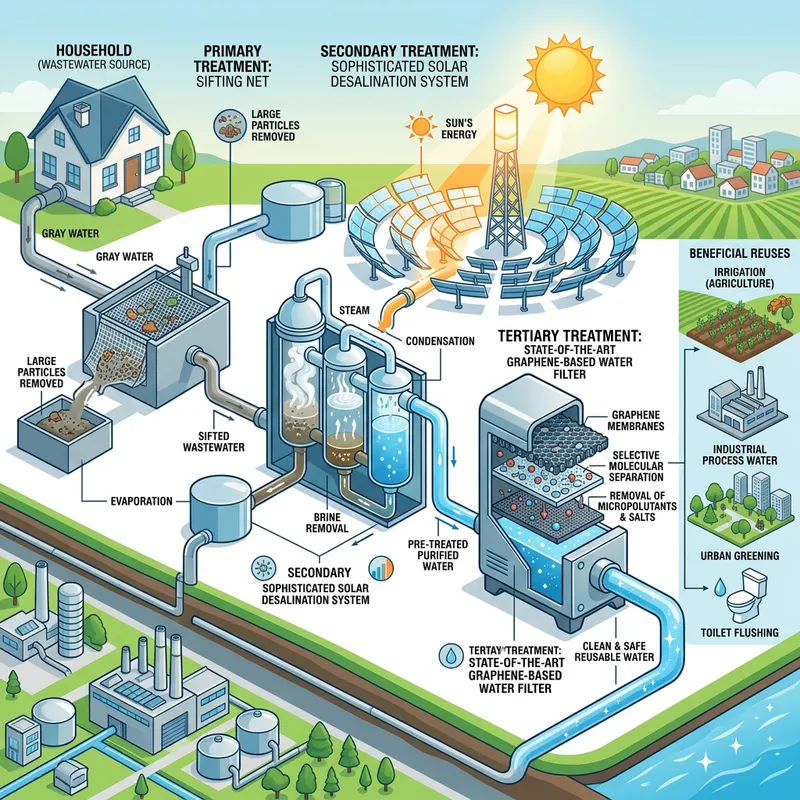 Innovative Wastewater Treatment: Solar Desalination & Graphene Filtration
