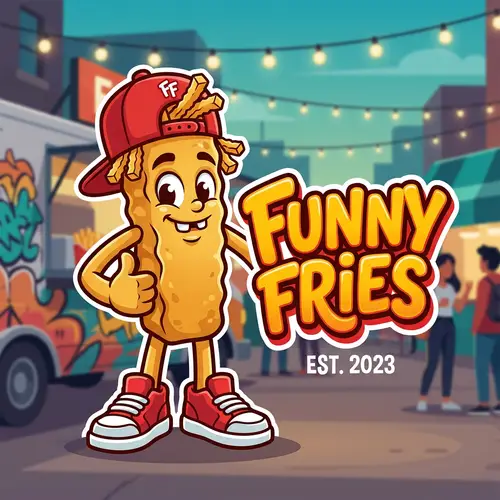 Modern & Fun French Fry Mascot for Funny Fries