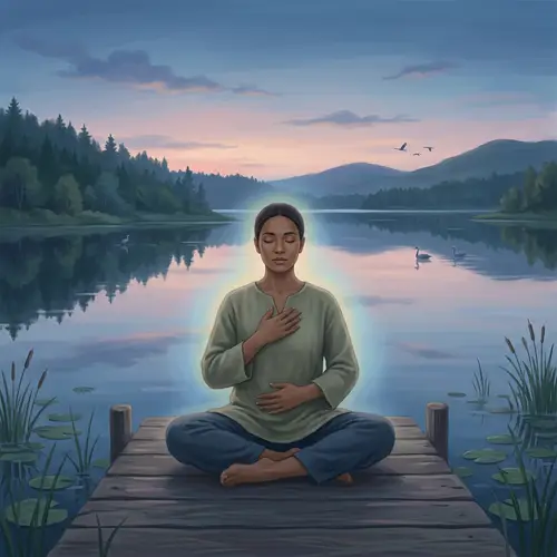 Tranquil Meditative Illustration of Inner Peace
