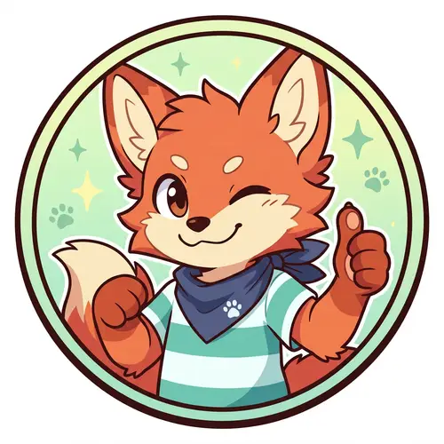 Furry Fursona Kemono Style Profile Picture Icon - Dynamic Pose