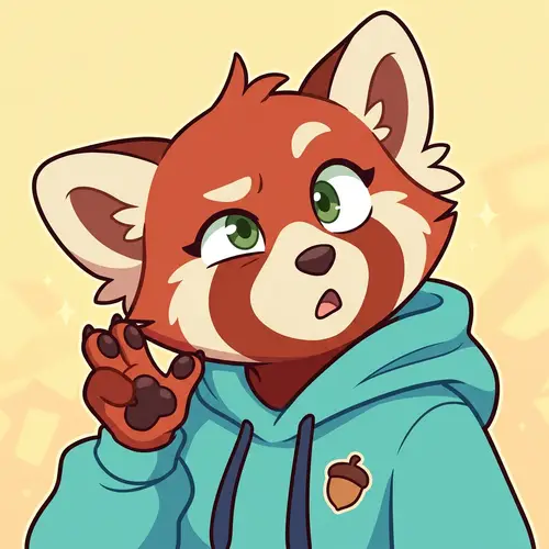Cute Fursona Profile Picture Icon in Dynamic Pose