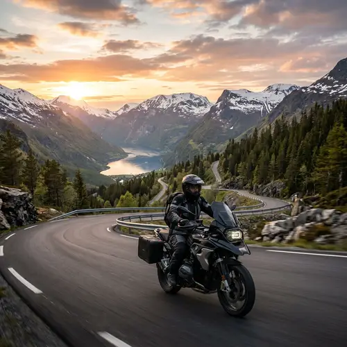 Riding a Motorbike in Nordic Landscapes - Thrilling Journey