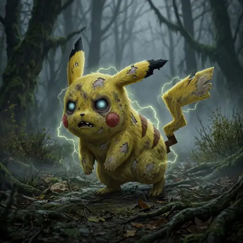 Undead Pikachu - Spooky Zombie Version