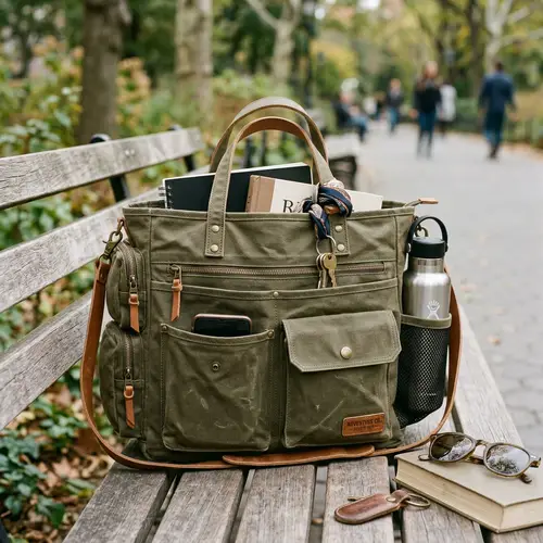 Tote Bag with Exterior Pockets - Stylish & Functional