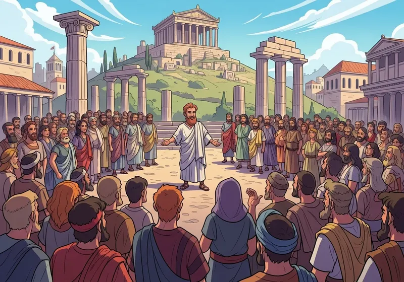 Paul at the Areopagus: A Cartoon Scene