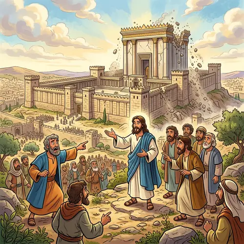 New Testament Scene: Disciples and the Jerusalem Temple