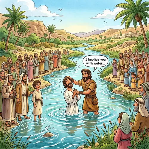 John the Baptist Baptizing in the Jordan River