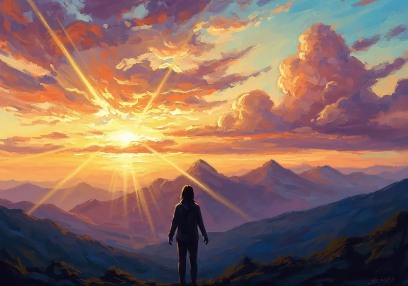 Inspiring Sunrise Silhouette - Infinite Possibilities