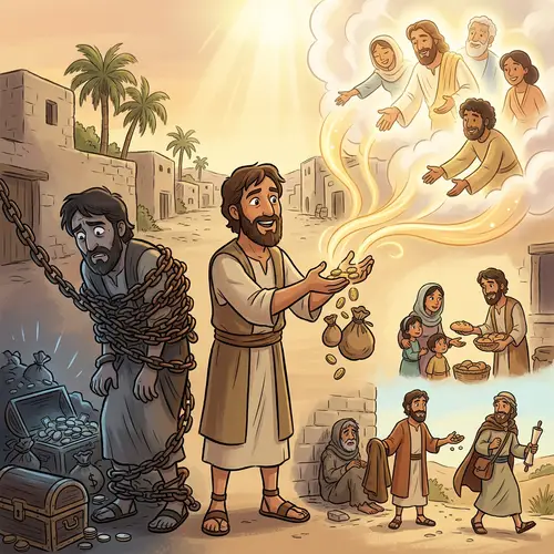 Transformative Cartoon of Generosity in New Testament Era
