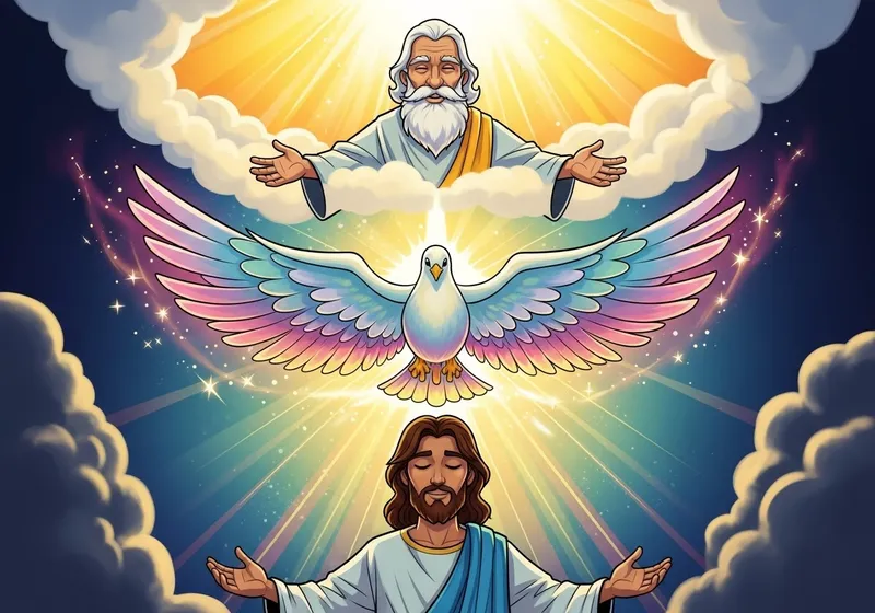 Vibrant Cartoon of the Holy Spirit