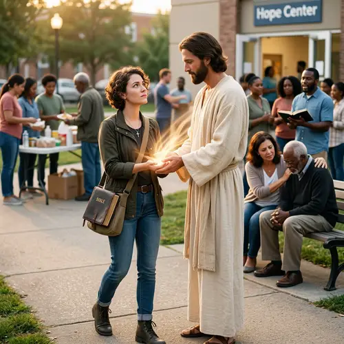 Empowered by Divine Light: A Modern Ministry Scene